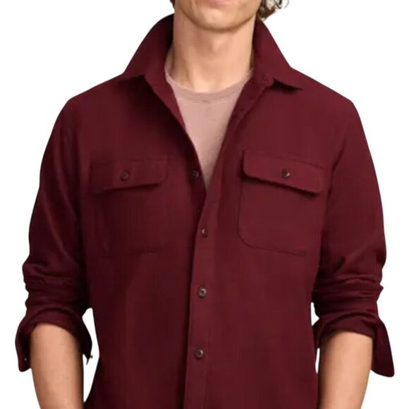 Lucky Brand NWT Sof Cloud Button Up Flannel Shirt Burgundy Size XL - Picture 1 of 8